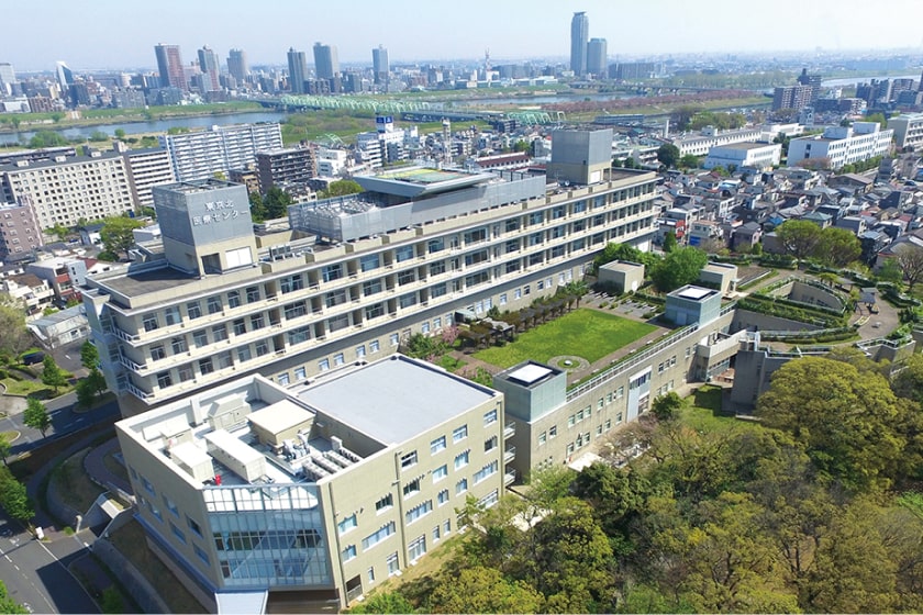 東京北医療センターの上空から見た俯瞰画像
