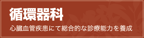 循環器科　心臓血管疾患にて総合的な診療能力を養成
